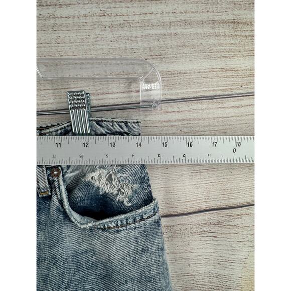 We the Free People Distressed Mineral Washed Straight Leg Jeans Womens 29 Blue - Picture 11 of 12